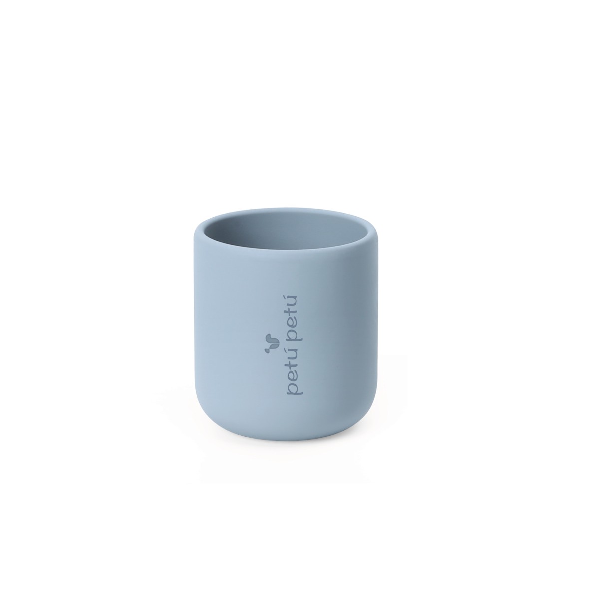 petu petu silikoninis vaikiškas puodelis mėlynos spalvos - 1
